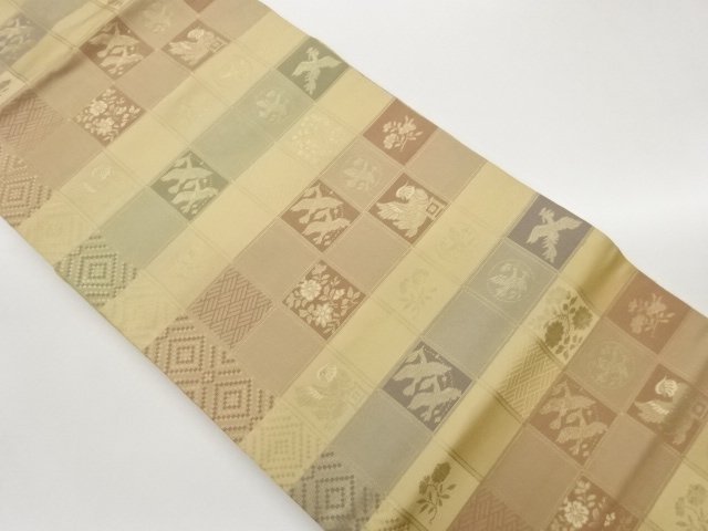 JAPANESE NAGOYA OBI / WOVEN GRID